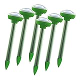 ISOTRONIC Solar Maulwurfschreck 6er Set Wühlmausfrei Wühlmausschreck...